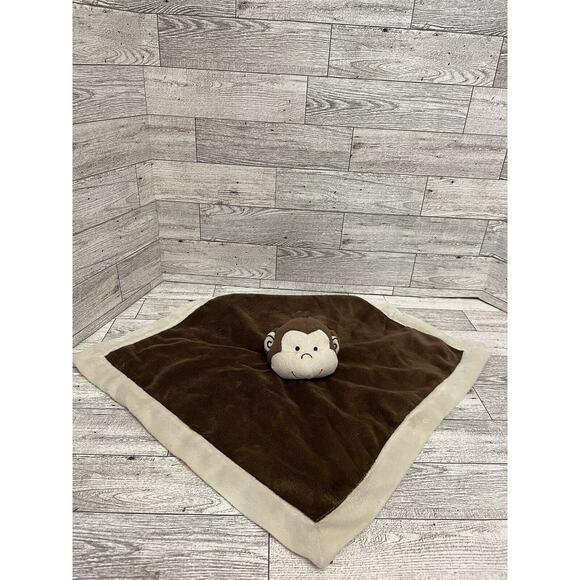 Tiddliwinks Brown Monkey Lovey Security Blanket Baby Toy Nursery Safari Zoo - Picture 1 of 8